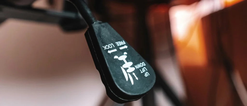 zoom van een kantelmechanisme hendel